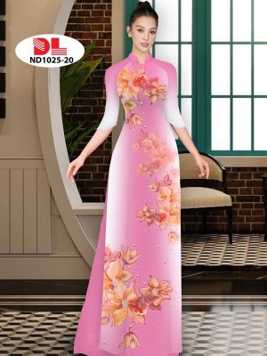 Vải Áo Dài Hoa In 3D AD ND1025 34